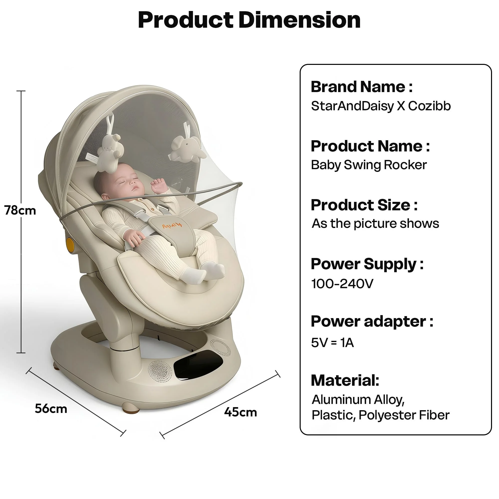 Smart Baby Rocker white