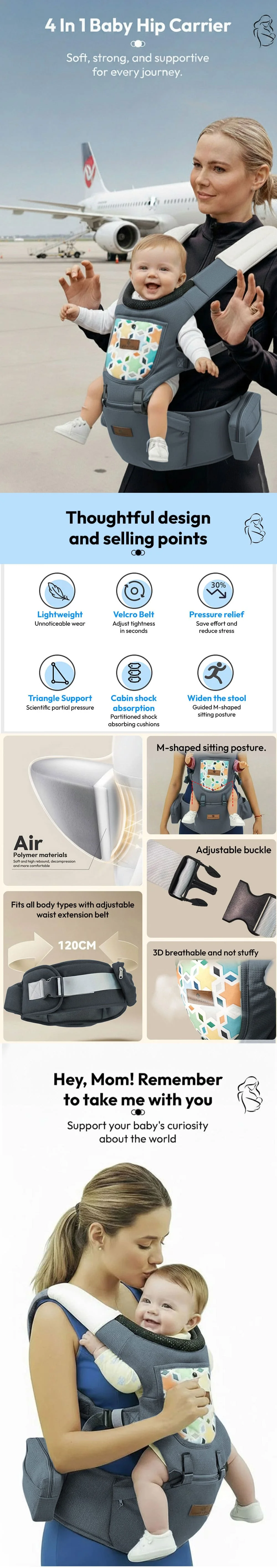 4-in-1 Baby Hip Carrier