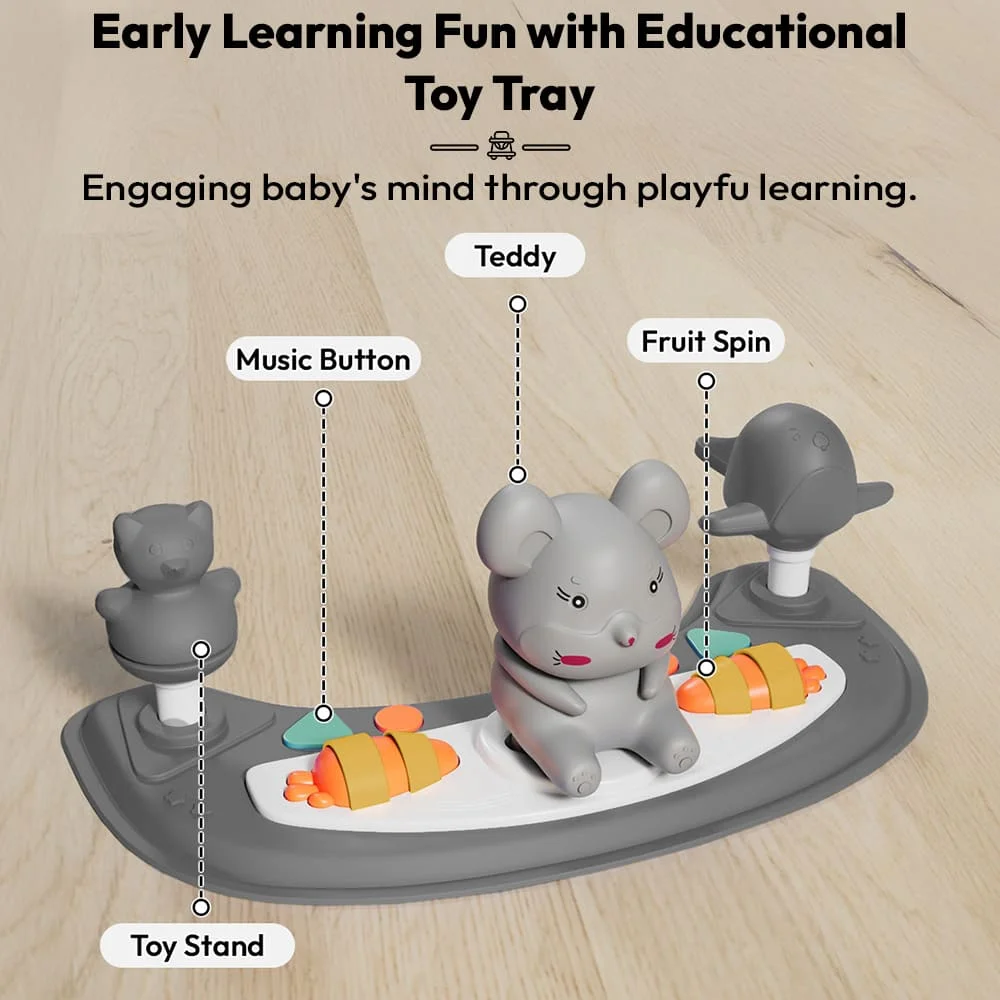 Detachable toy tray walker