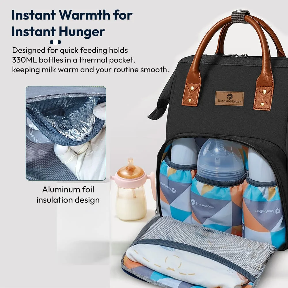 Insulated pocket diaper bag