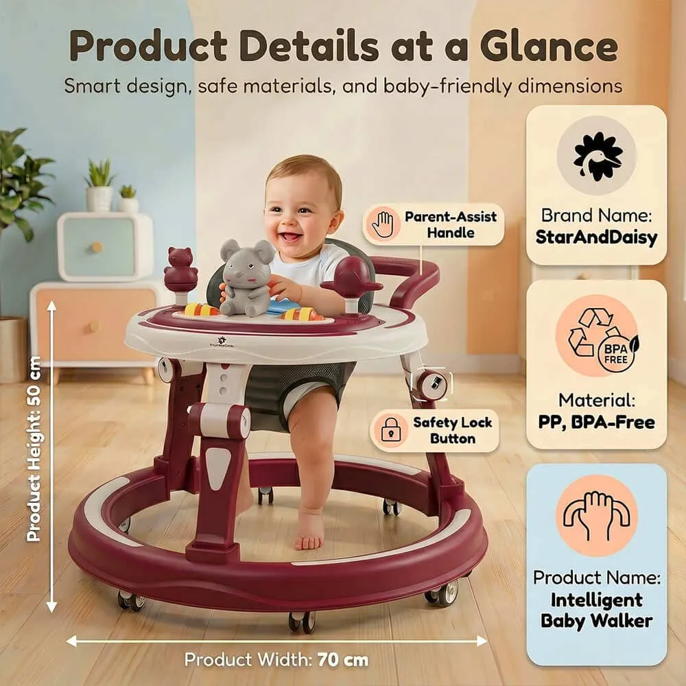 product details of baby walker with toy tray and lights