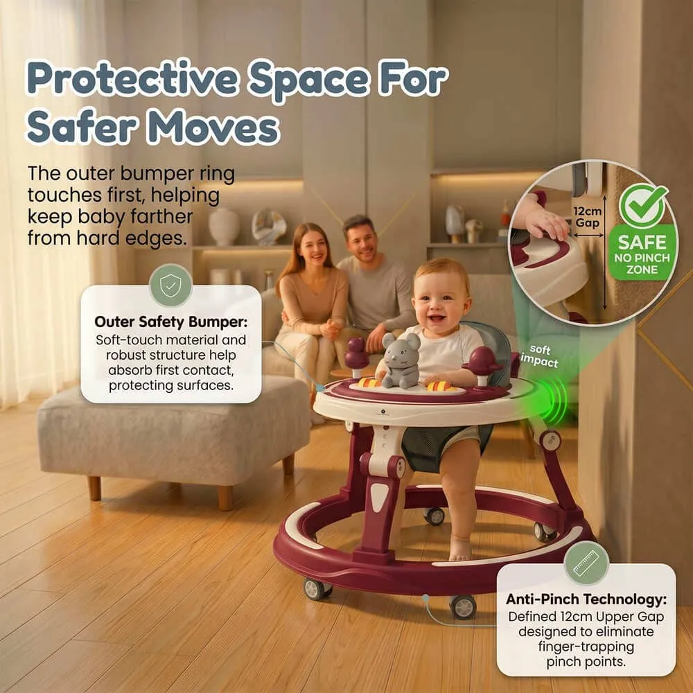 sfe move baby walker with toy tray and lights