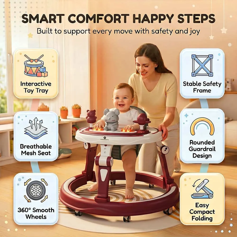 smrt comfort with baby walker with toy tray and lights