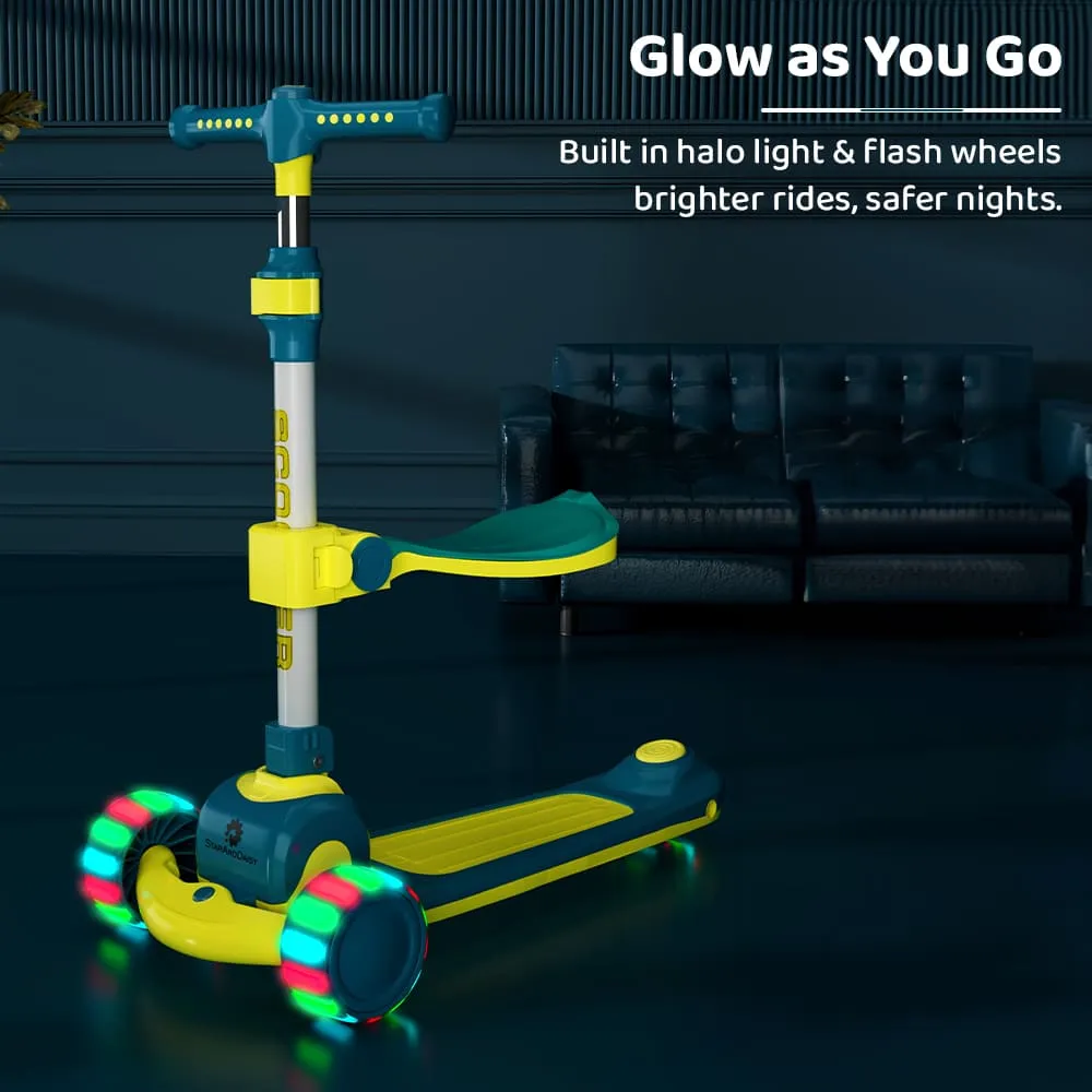 Adjustable 3 Wheels Kids SCOOTER with LED Lights