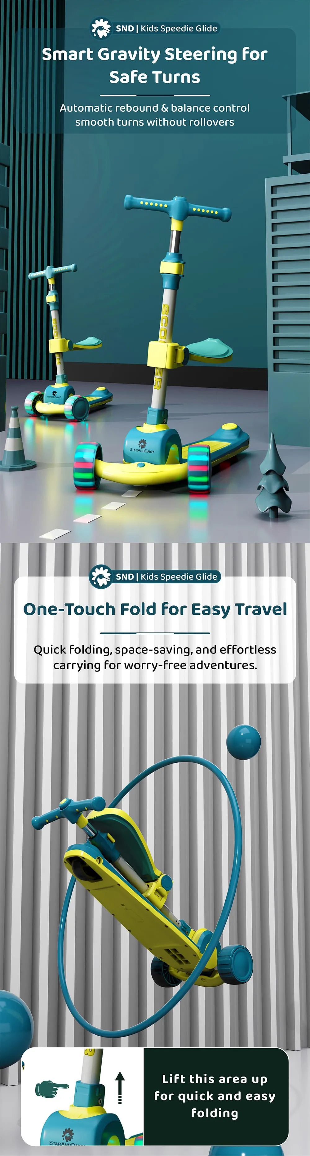 Kids Scooters With Seat And Handlebar