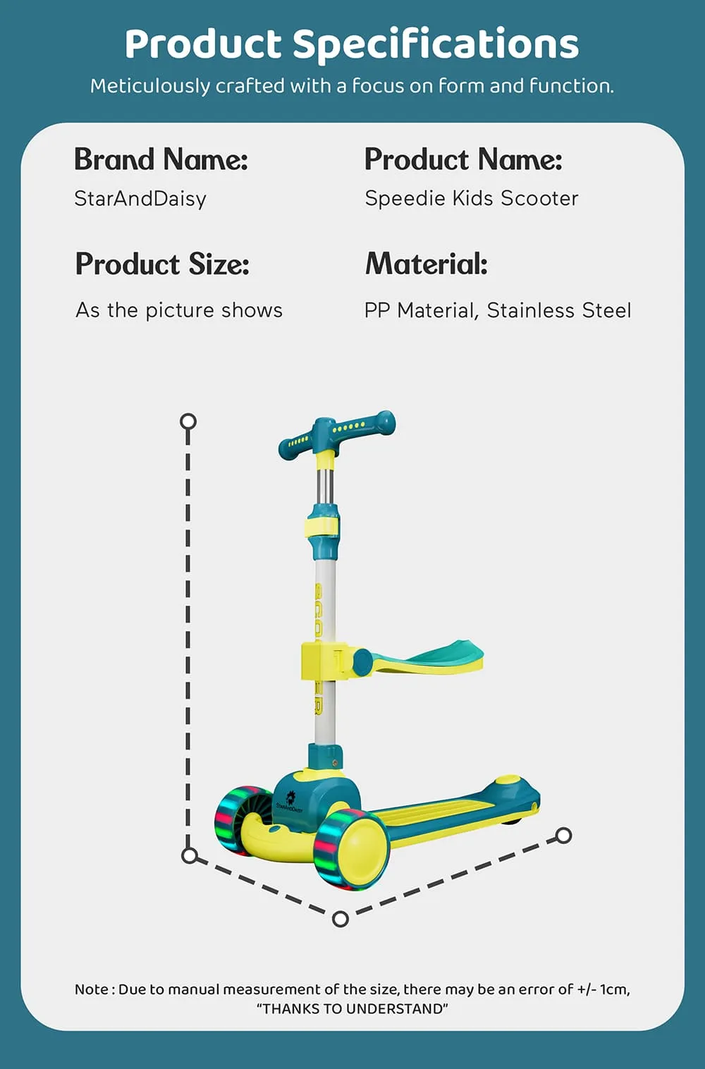 Specification of Kids Scooters