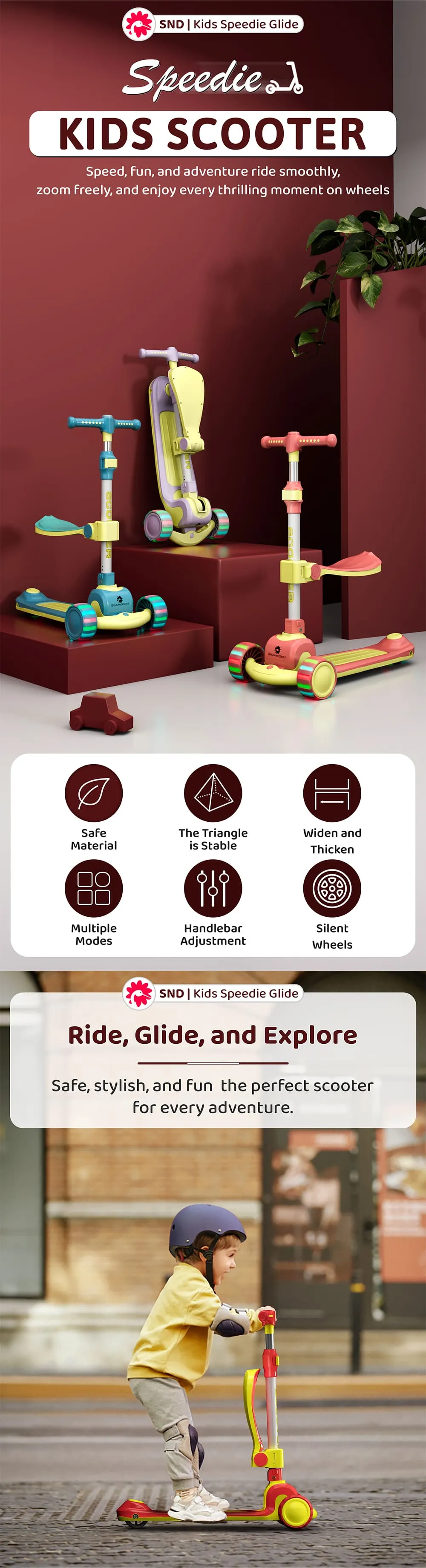 Kids Scooters With Seat For Toddlers