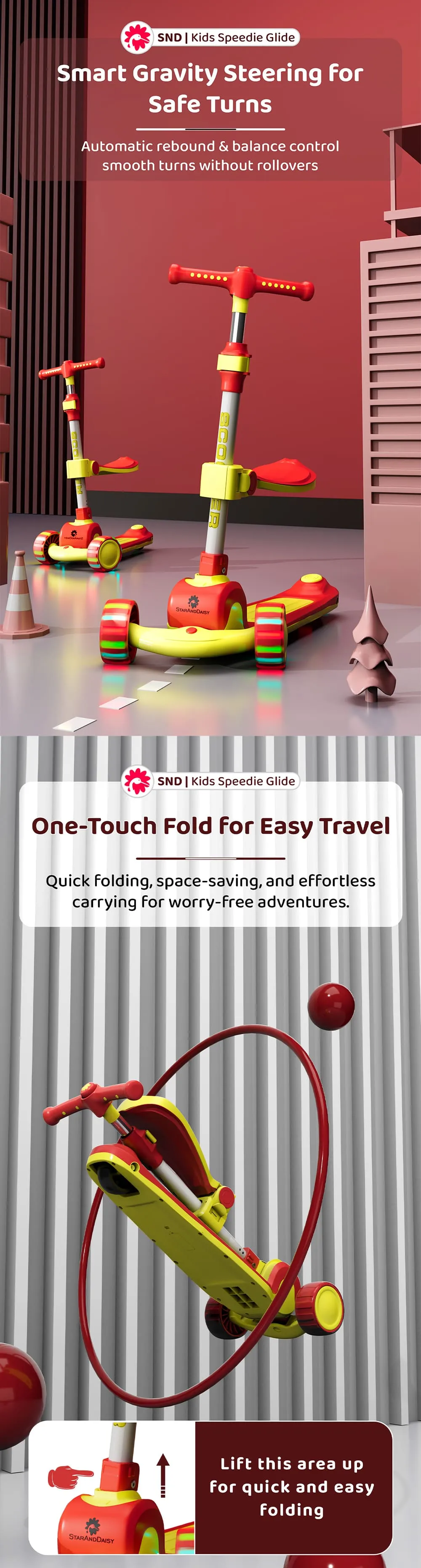 Kids Scooters With Seat And Handlebar