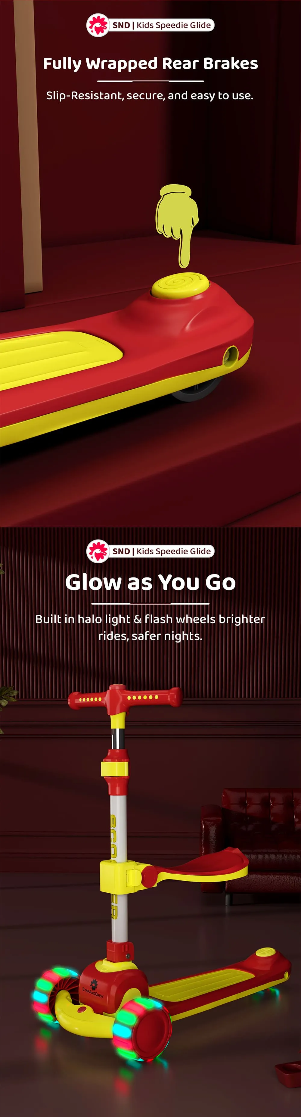 Kids Scooters With Seat And Adjustable Height