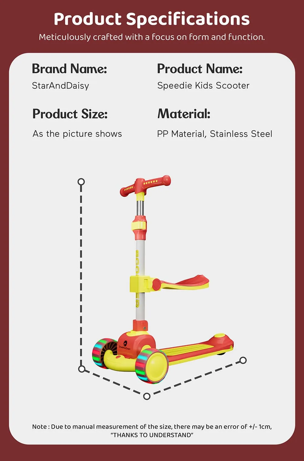 Specification of Kids Scooters