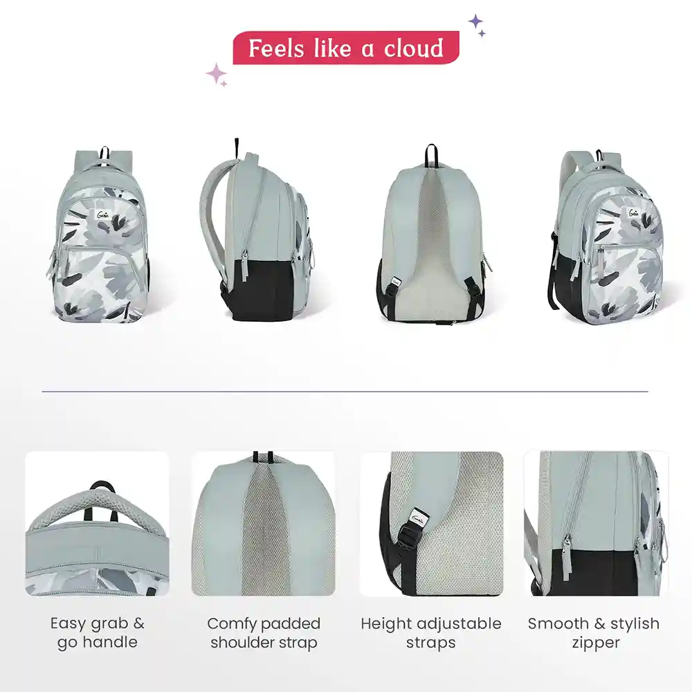Genie Ruby 36L, Laptop Bag, Multi-Compartment With Rain Cover, Durable, Lightweight, Travel, School Backpack