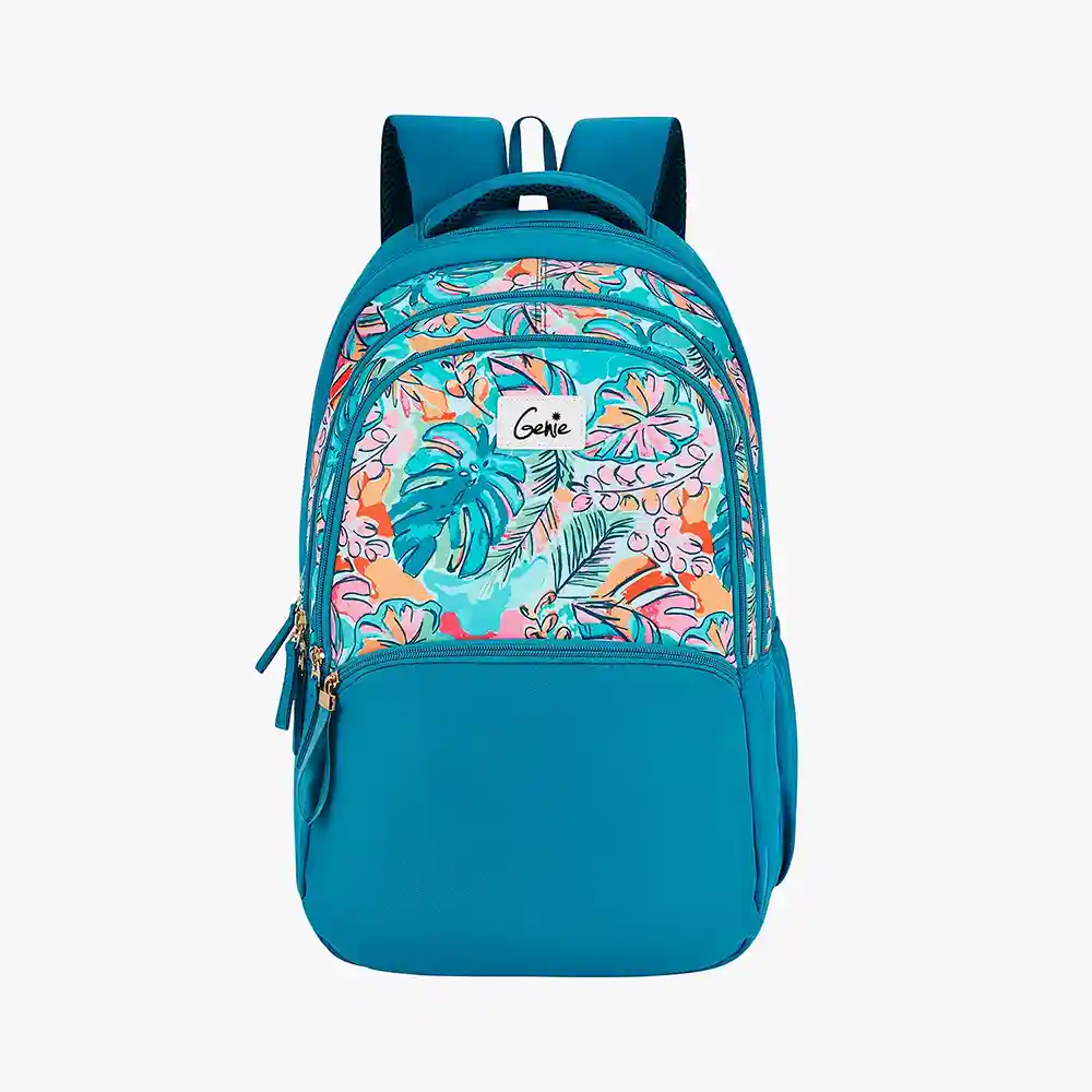 Genie Ruby 36L Laptop Backpack – Multi-Compartment, Lightweight, Durable, with Rain Cover for Travel & School.