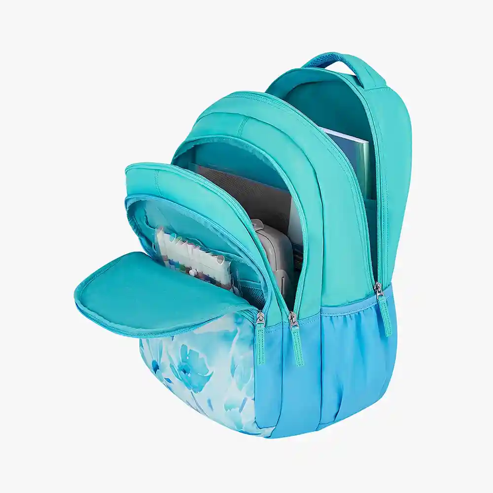 The Genie Elsie 36L Backpack is the perfect choice for students and professionals seeking a stylish, functional, and durable companion. With its spacious 36-liter capacity and three well-organized compartments, it effortlessly accommodates books, gadgets, and daily essentials. A dedicated padded laptop sleeve ensures device safety, while the front and side pockets offer quick access to smaller items. The built-in organizer keeps everything neatly arranged, and the included rain cover provides protection from unexpected showers. Designed for school, college, or travel, the Genie Elsie backpack combines comfort, convenience, and a trendy design, making it an ideal everyday essential.