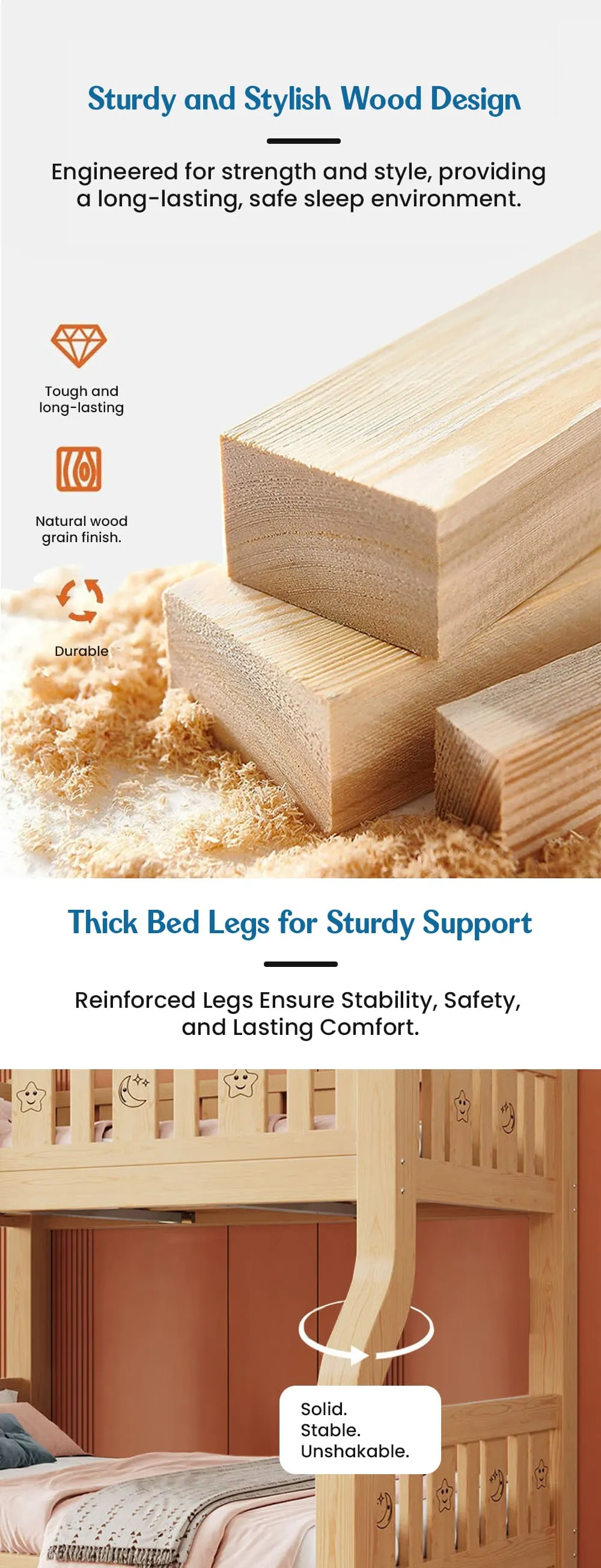 Kids Bunk Bed with Storage