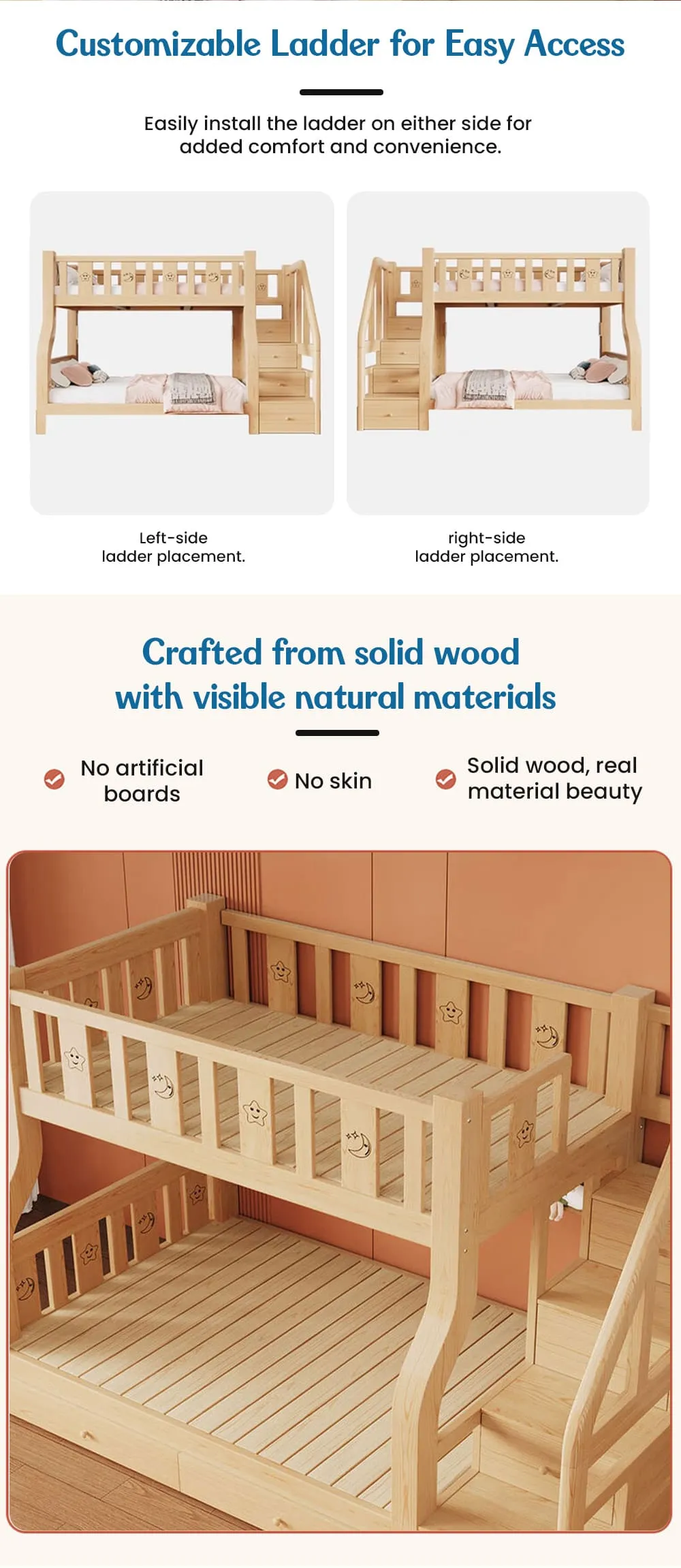 Kids Bed with Bookshelf