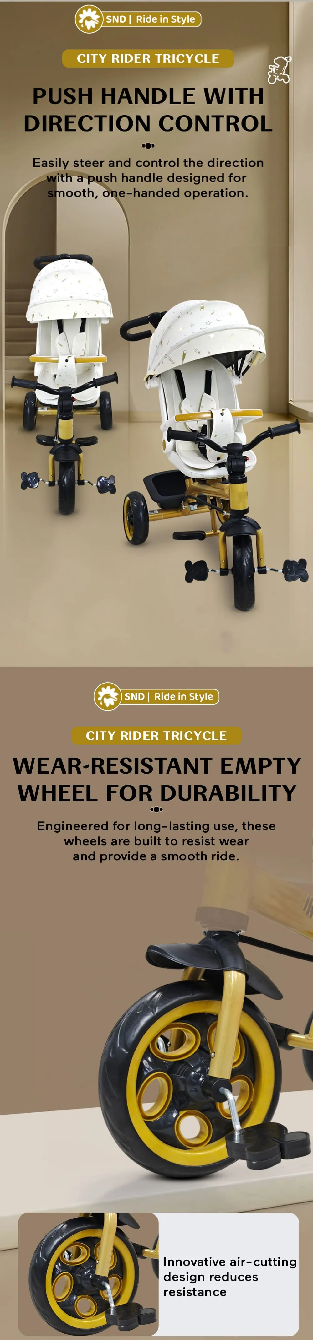 Toddler Tricycle with Storage Basket