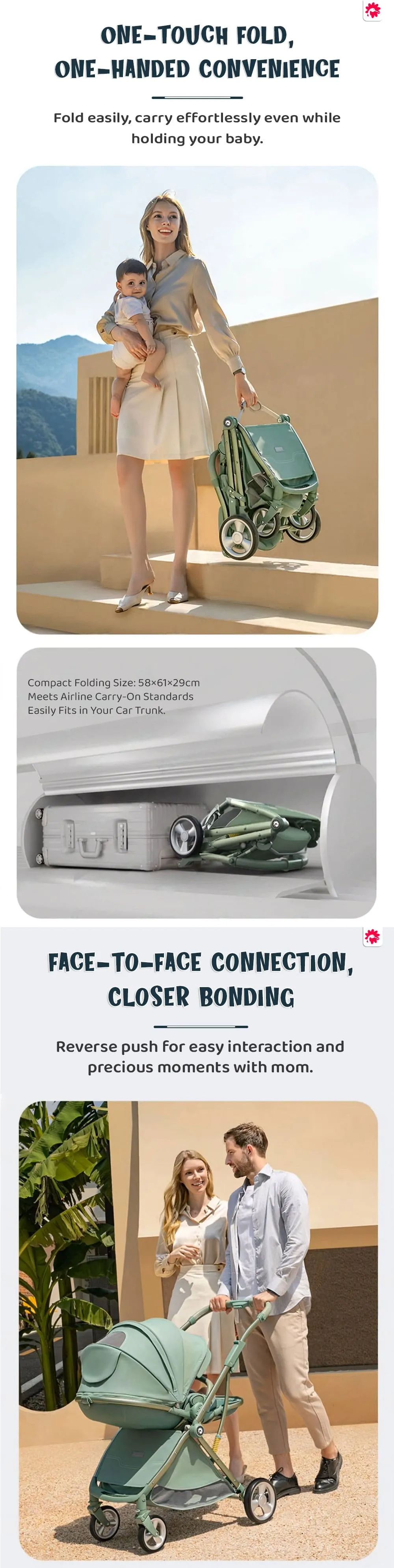 Baby Stroller With Large Storage Basket