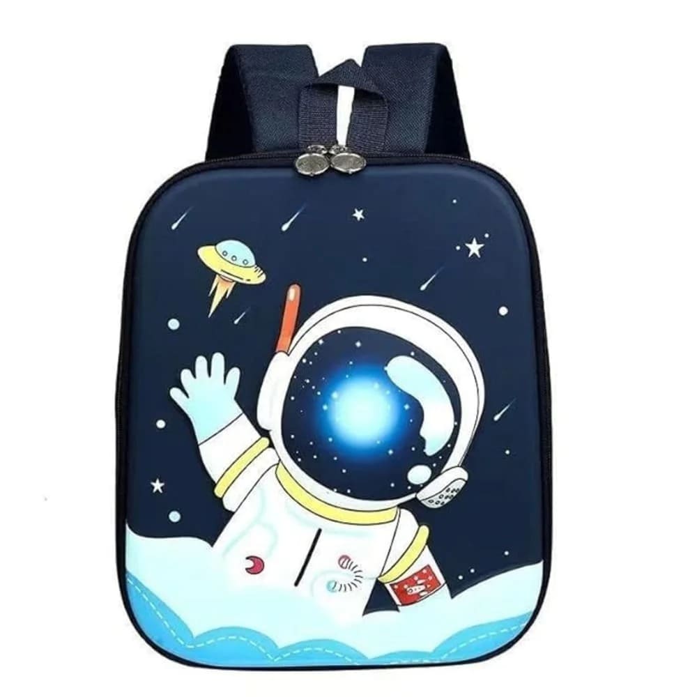 3D Space Design Backpack for Kids, Lightweight & Durable with Adjustable Shoulder Straps School Bag for Boys & Girls-Blue