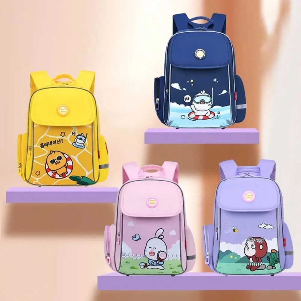 Beerus Cartoon Forest Backpack for Kids with Spacious Compartment, Durable Kids Bag with Adjustable Shoulder Straps, School Bag for Boys & Girls -Purple