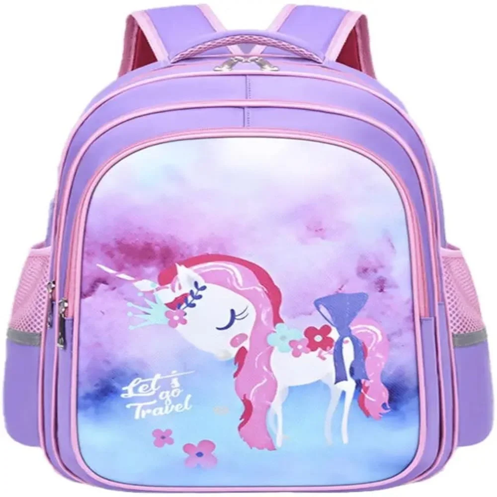 Unicorn-Themed Backpack for Kids – Spacious, Durable, and Adorably Designed for School and Travel, Adjustable Straps, Multiple Compartments-Purple