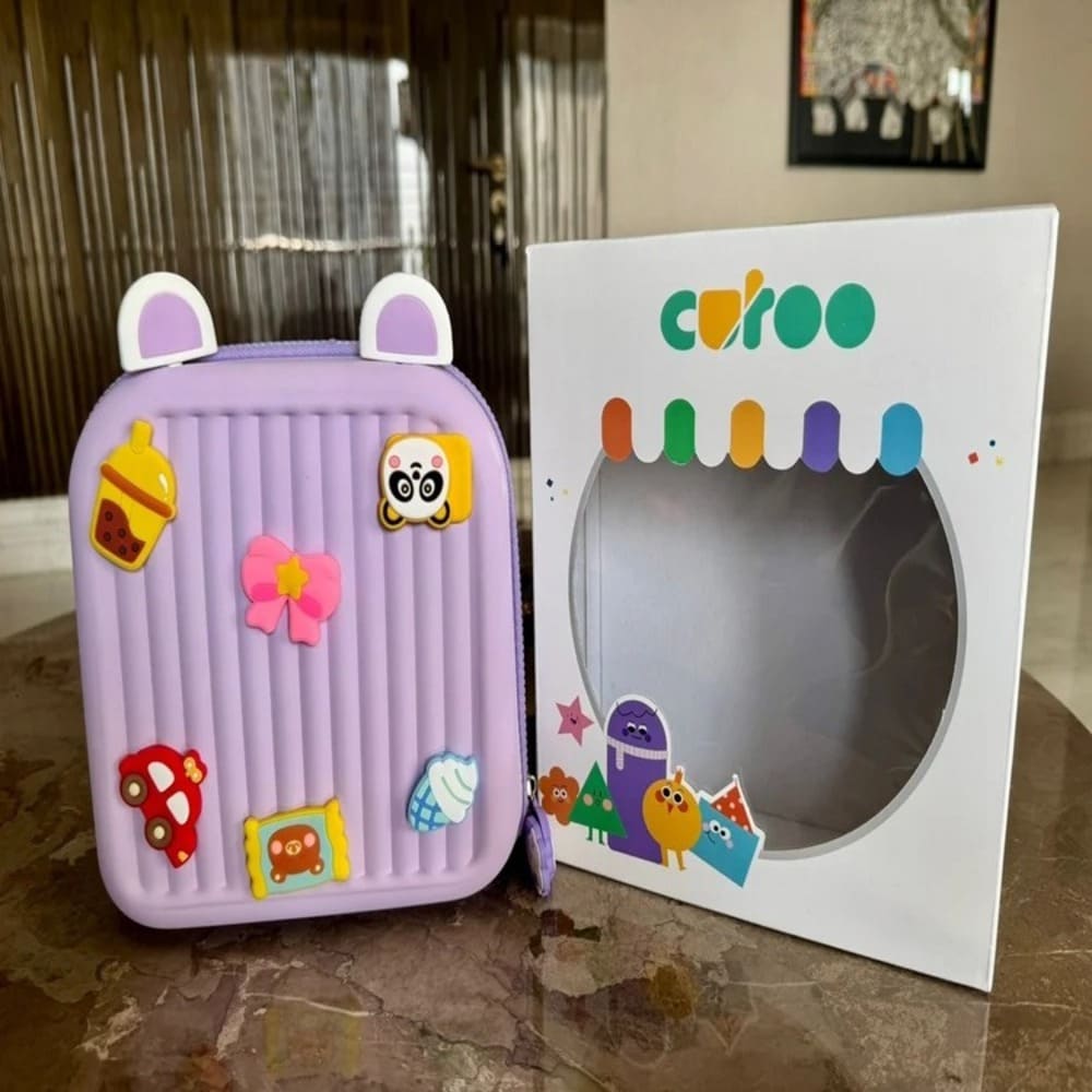 GiggleBag 3D Edition Bag, Lightweight, Durable School Bag with Adjustable Straps, Smooth Zippers & Customizable Badges – Perfect for Kids & Travel-Purple