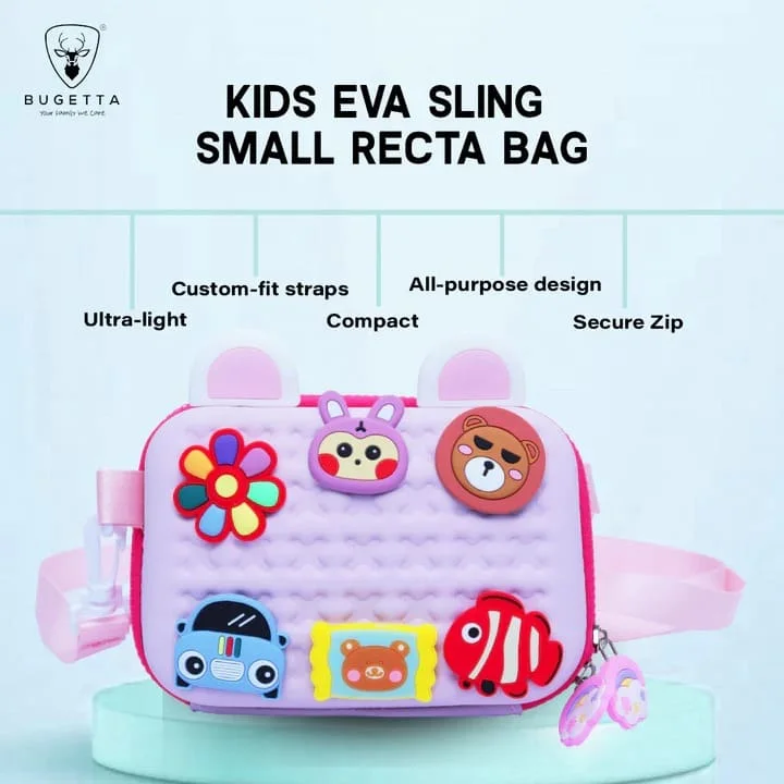 CharmEase Girls Sling Bag, Lightweight Bags For Kids, Spacious Bags with Multiple Pocket, Bags High Quality Zip-Green