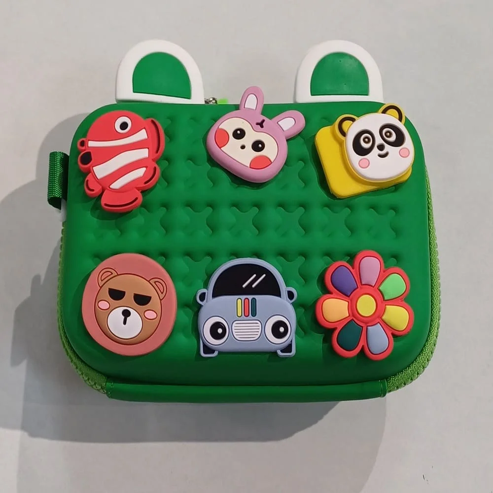 CharmEase Girls Sling Bag, Lightweight Bags For Kids, Spacious Bags with Multiple Pocket, Bags High Quality Zip-Green