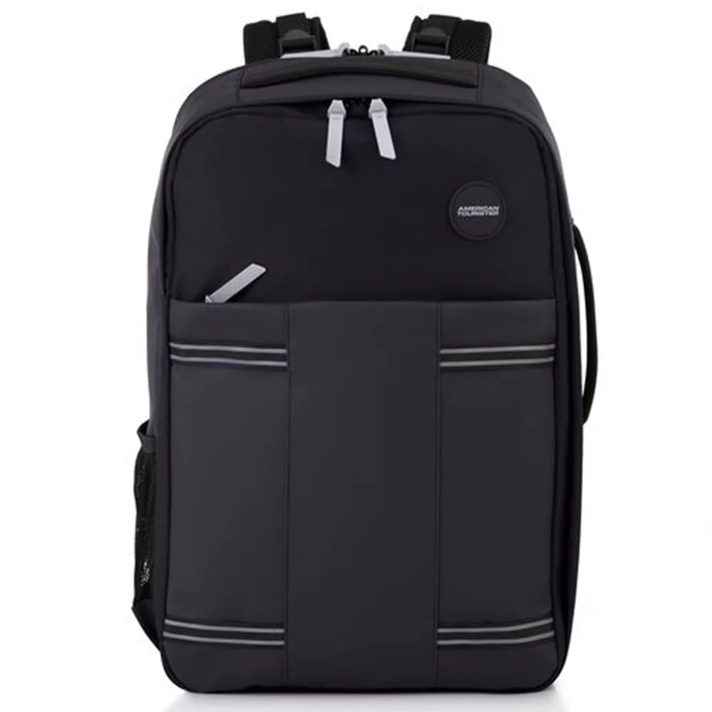 American Tourister Best Backpack for School and College with 2 Full Compartments, 40 Ltr Unisex Backpacks - Aston 2.0-style 02 - Black
