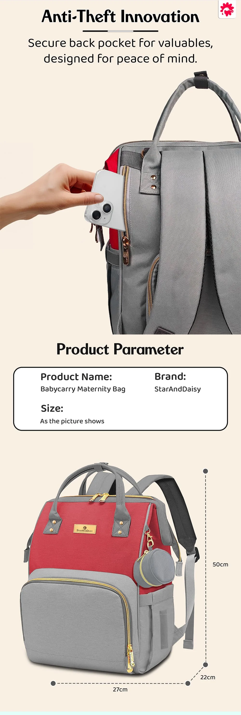 Specification of  Diaper Bags