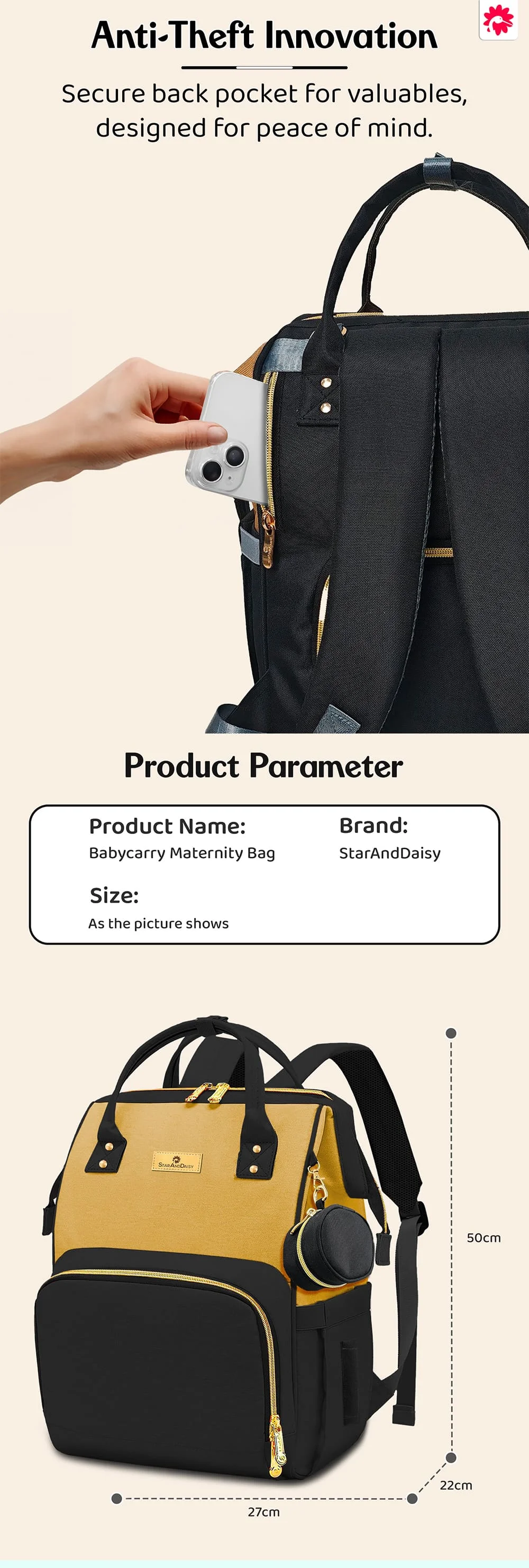 Specification of  Diaper Bags