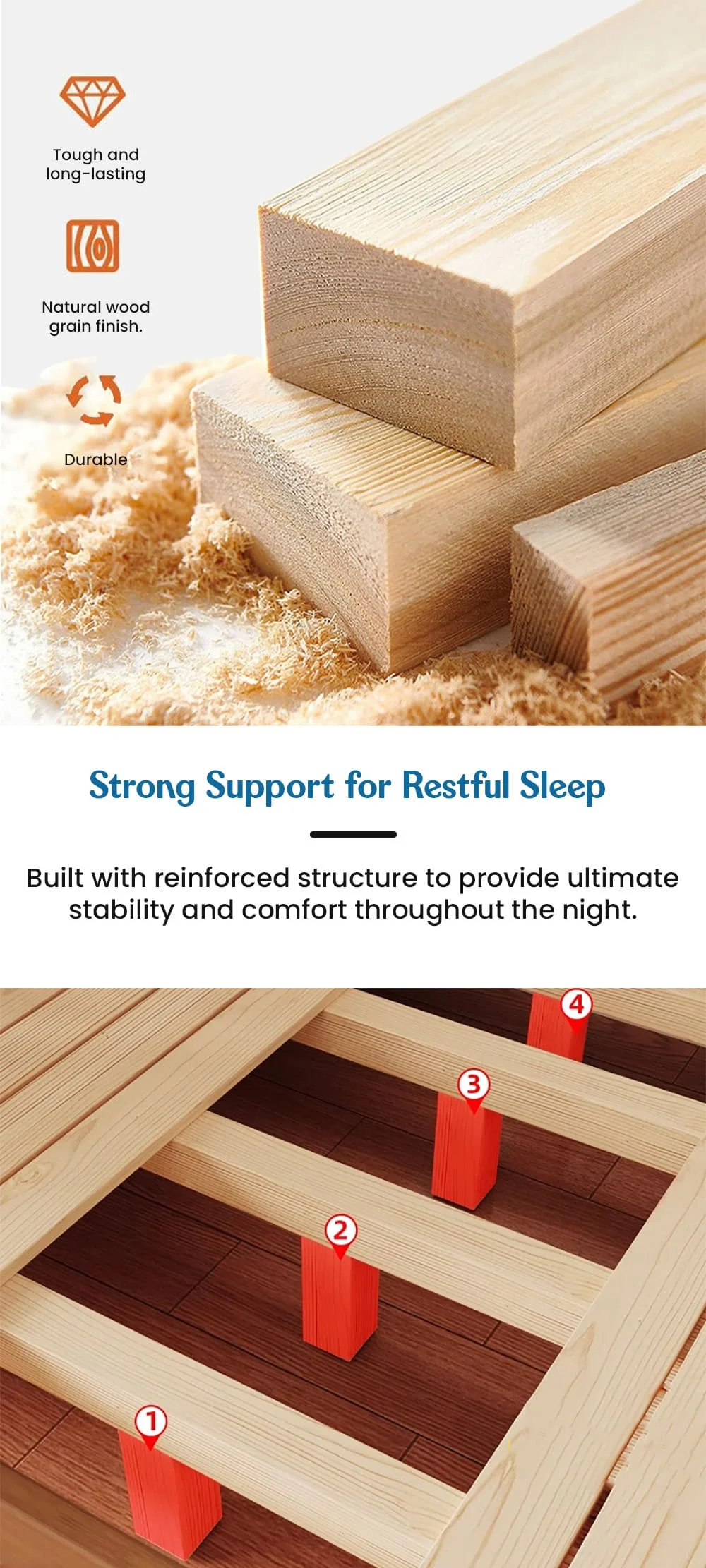 Kids Bunk Bed with Ladder Storage