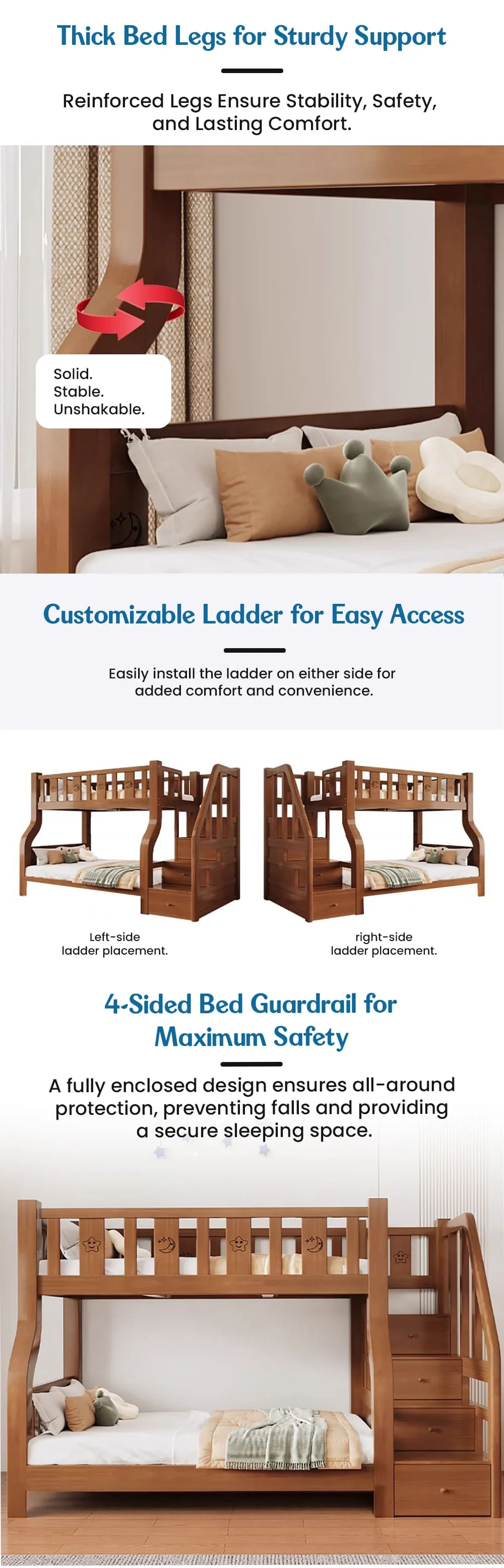 Kids Bed with Bookshelf