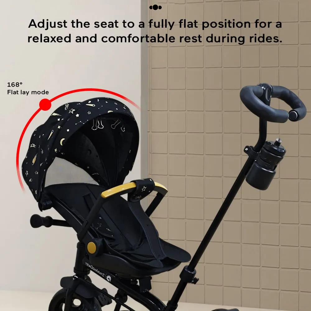 Adjustable handle tricycle for toddlers