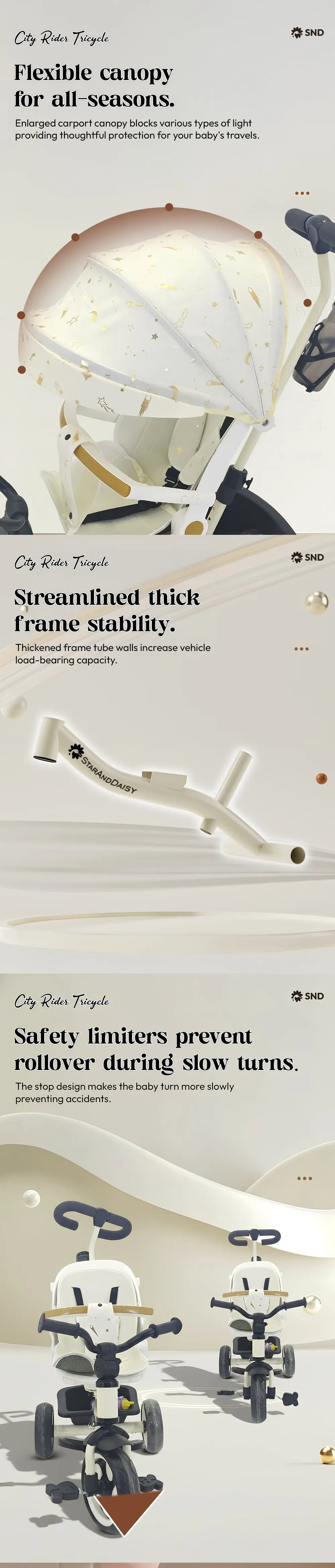 Kids Tricycle with Parental Handle