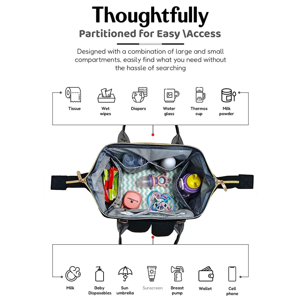 Spacious Diaper Bag With Smart Organization
