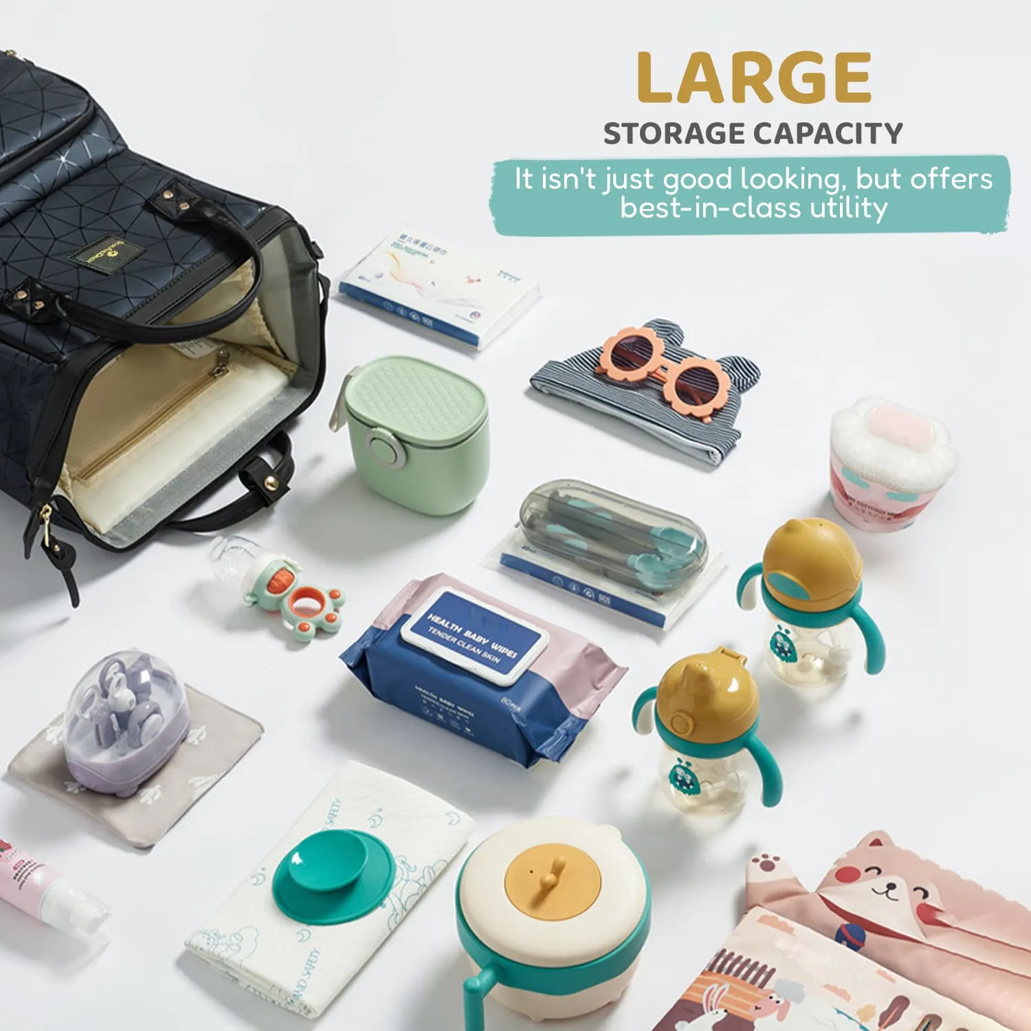 Diaper Bag With Large Storage
