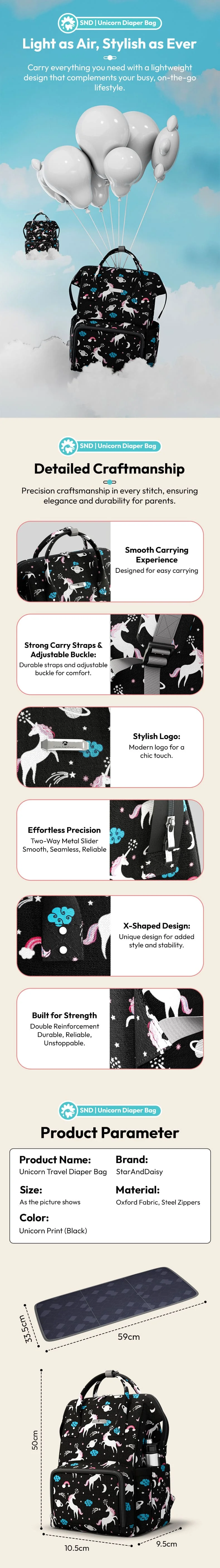 Specification of  Diaper Bags