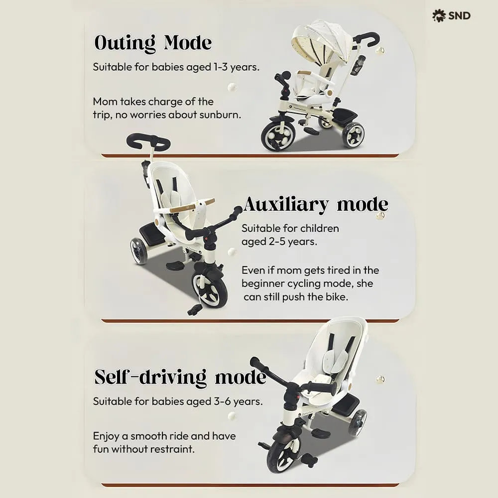 different modes of tricycle for kids