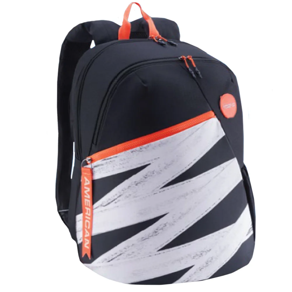 American Tourister Casual Trendy kids School Bags with 2 Full Compartments, 34 Ltr Unisex Backpacks - Herd 4.0 style01-Black