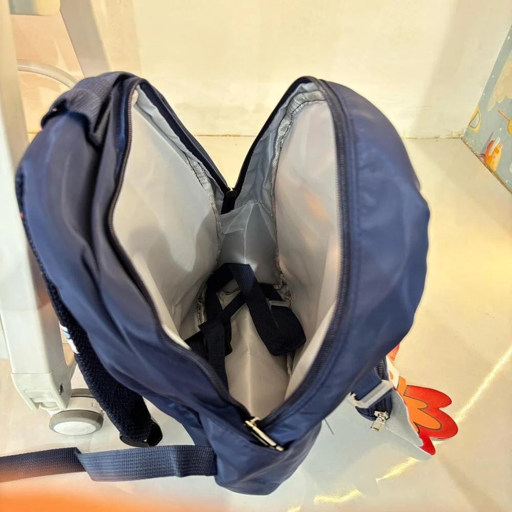 Backpacks with Space and Cartoon Themes – Fun and Playful Designs Featuring Rockets, Astronauts, and Expressive Faces for an Exciting and Stylish School Experience - Dark Blue