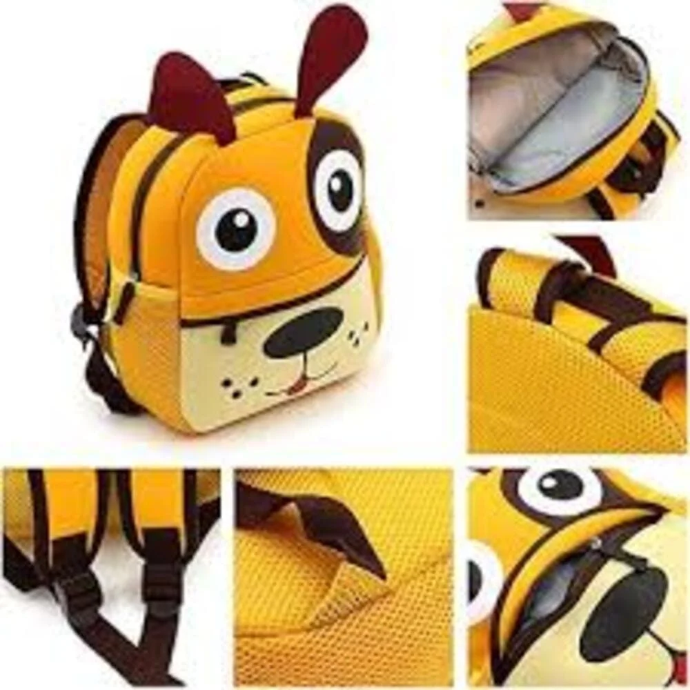 Puppy Cute Kids Backpack For Girls, Lightweight Materials, Puppy Face With Floppy Ears - Yellow
