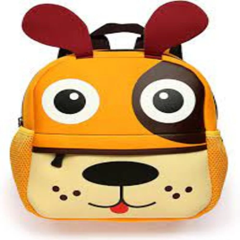 Puppy Cute Kids Backpack For Girls, Lightweight Materials, Puppy Face With Floppy Ears - Yellow