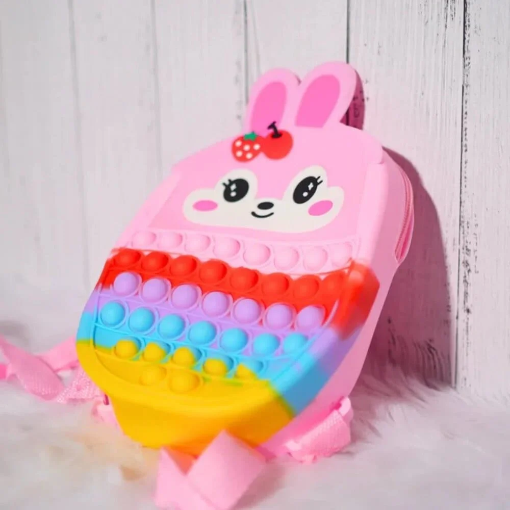 Pop it Bag Sling Bag with Adjustable Zipper Closer Silicone Cross Body Shoulder Travel Pouch for Girls Stress Relief Multicolor - Assorted