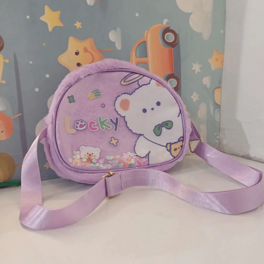 Premium Carton Feather Carry Bag Pouch multicolor