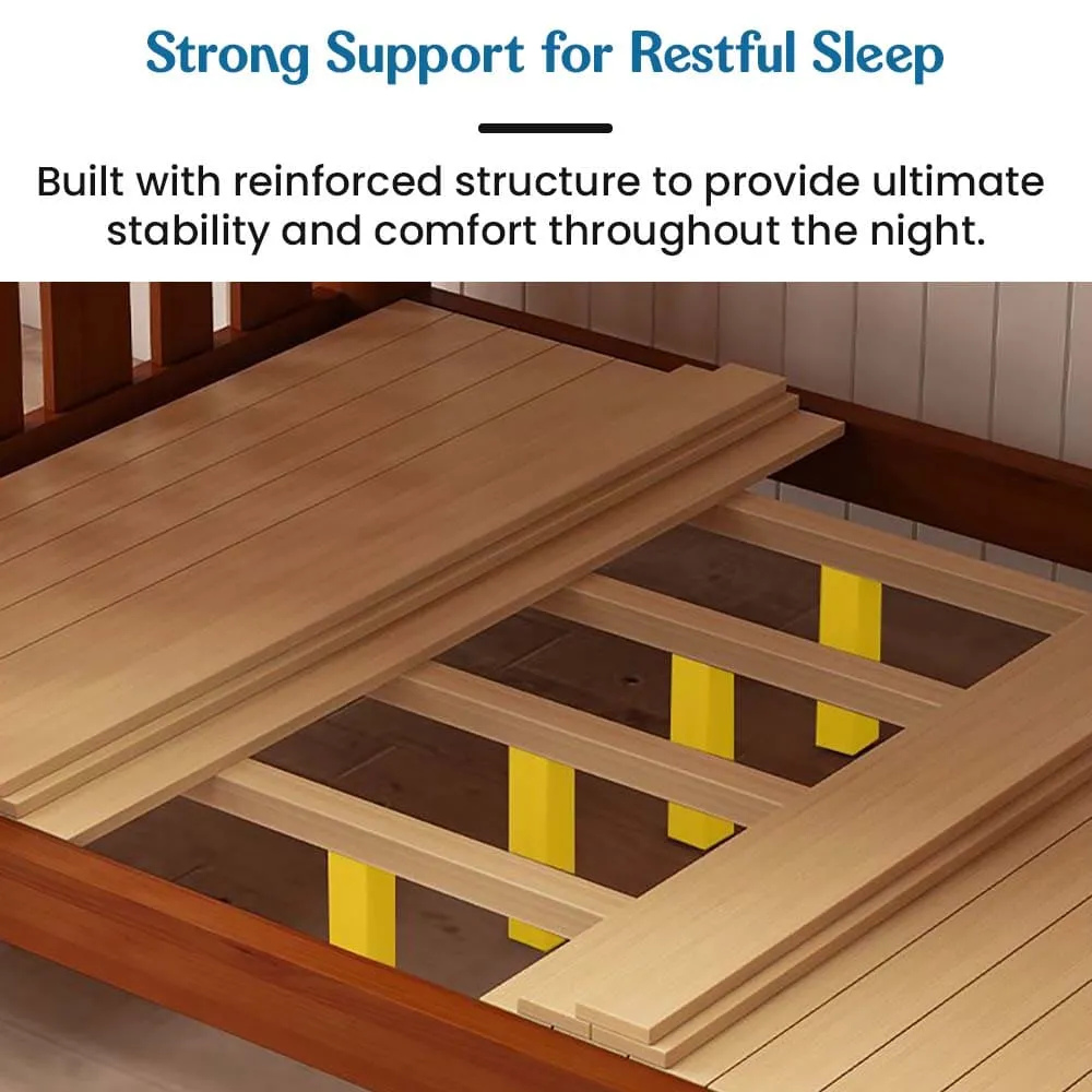 Solid wood bunk bed with high durability