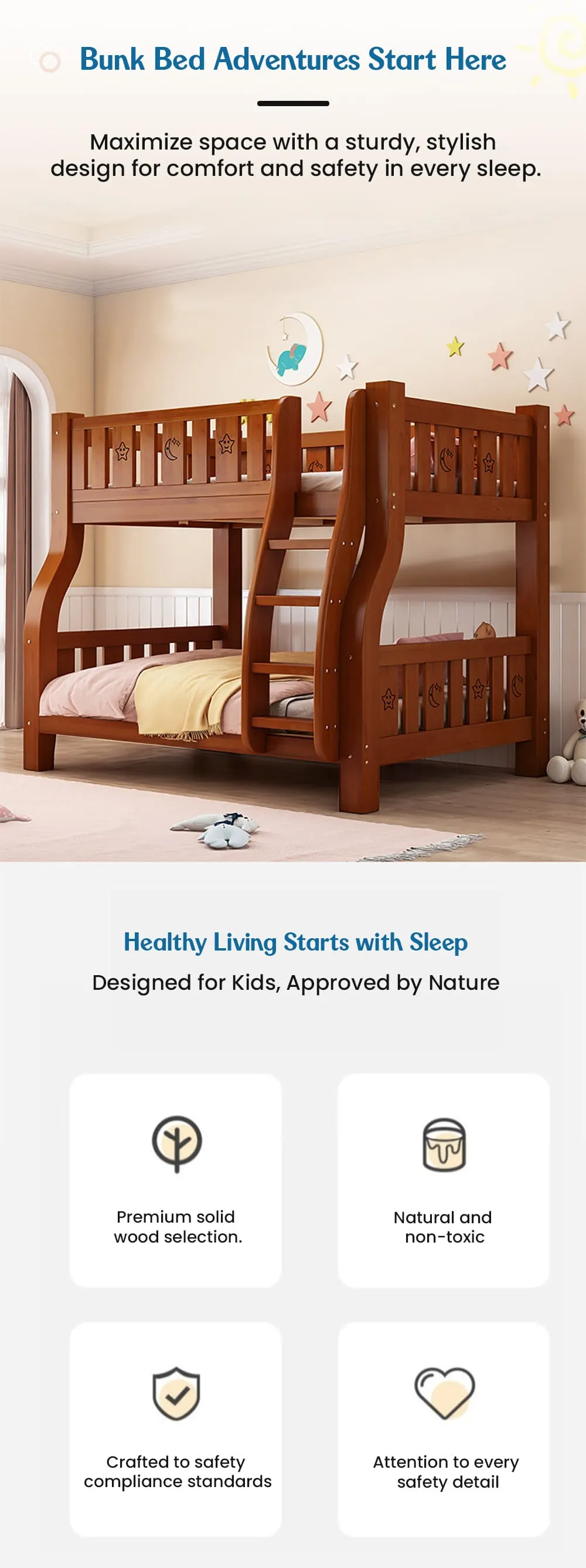 Bunk Bed with Ladder Storage