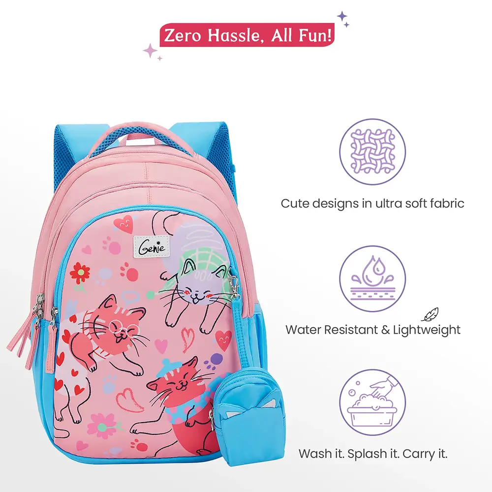 kids school bag-pink 4