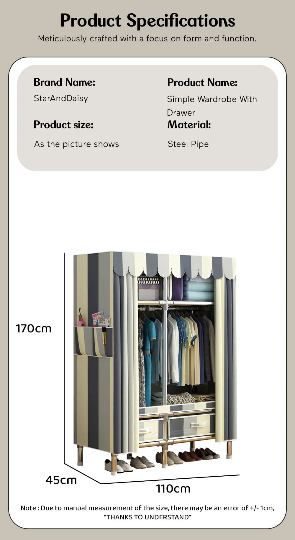 Stylish Kids Wardrobe for Small Space