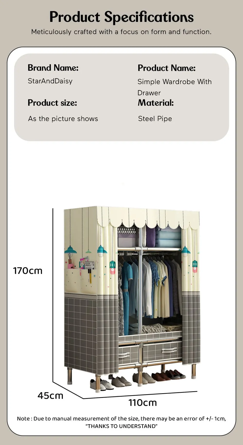 Stylish Kids Wardrobe for Small Space