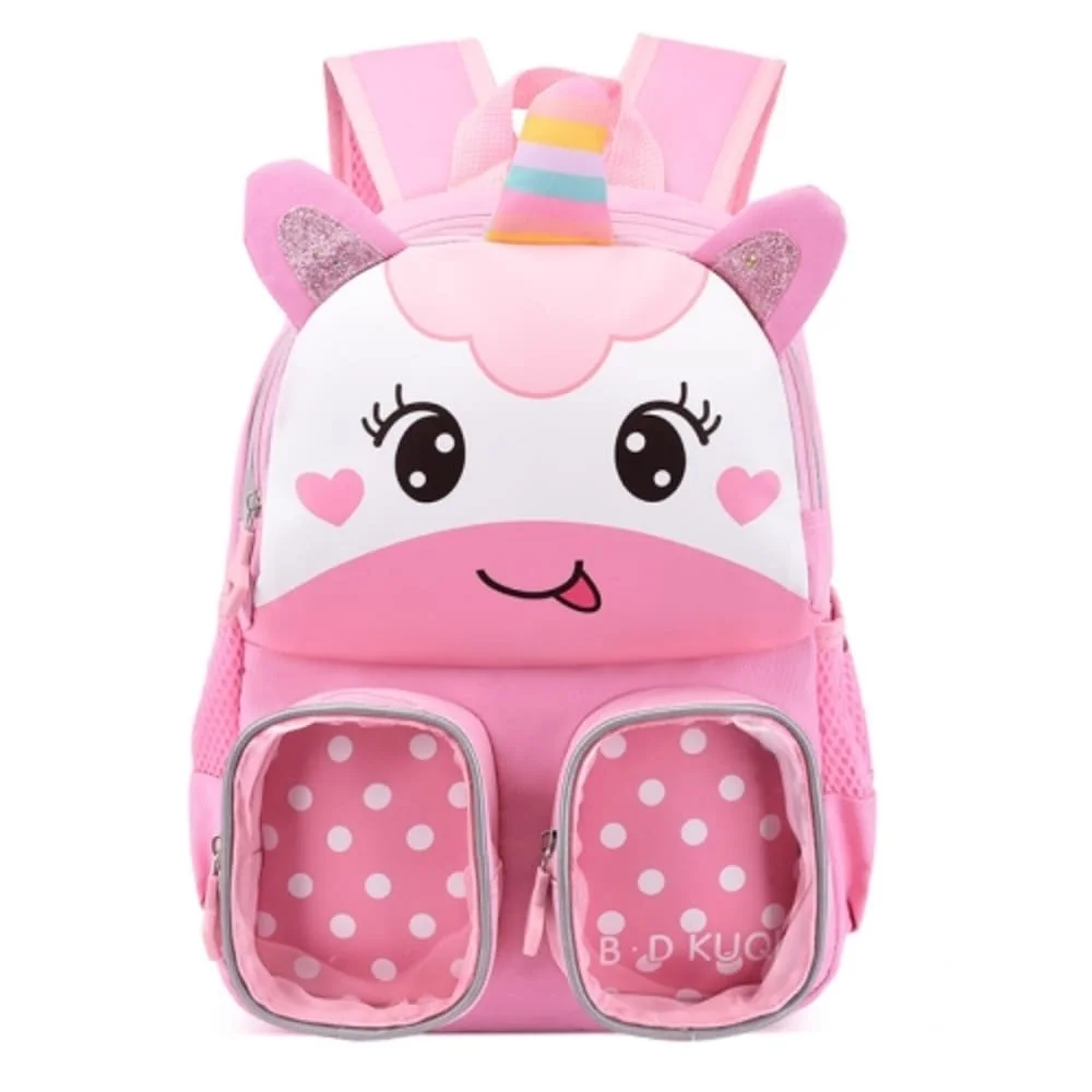 Mermaid Cute Kids Backpack perfect for school, travel, or daily adventures - pink